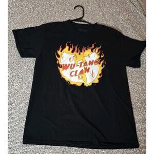 Wu-Tang Clan Shirt Flame Fire Logo Retro Rap Tee Men’s Size M Rap ODB Hip Hop